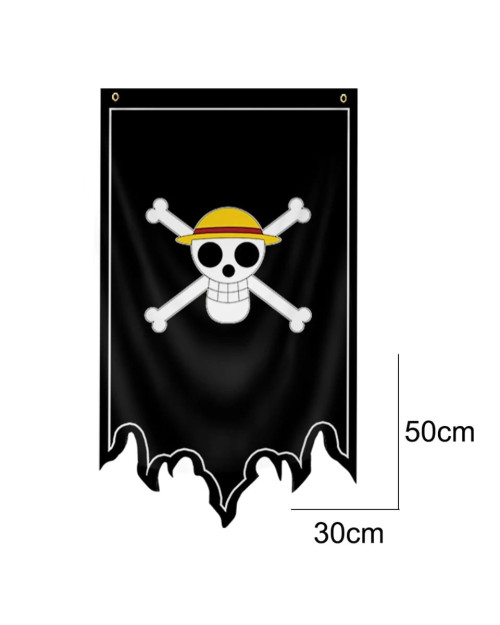 A decorative piece made of nylon for the logo of the anime series One Piece. Size in the picture