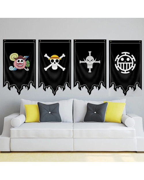 A decorative piece made of nylon for the logo of the anime series One Piece. Size in the picture