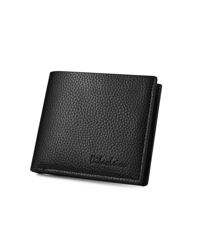 A men's wallet for paper money and bank cards in black, beautiful and comfortable