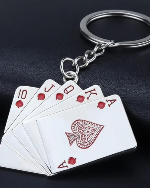 سلسله علاقة مفاتيح أوراق لعب