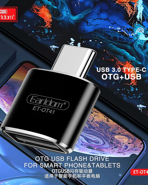 Earldom ET-OT41 USB 3.0 To Type-C OTG Adapter - Gold