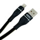 Go-Des Lightning Charge and Data Cable, Black, 2.4A, 2M