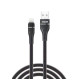 Go-Des Lightning Charge and Data Cable, Black, 2.4A, 2M