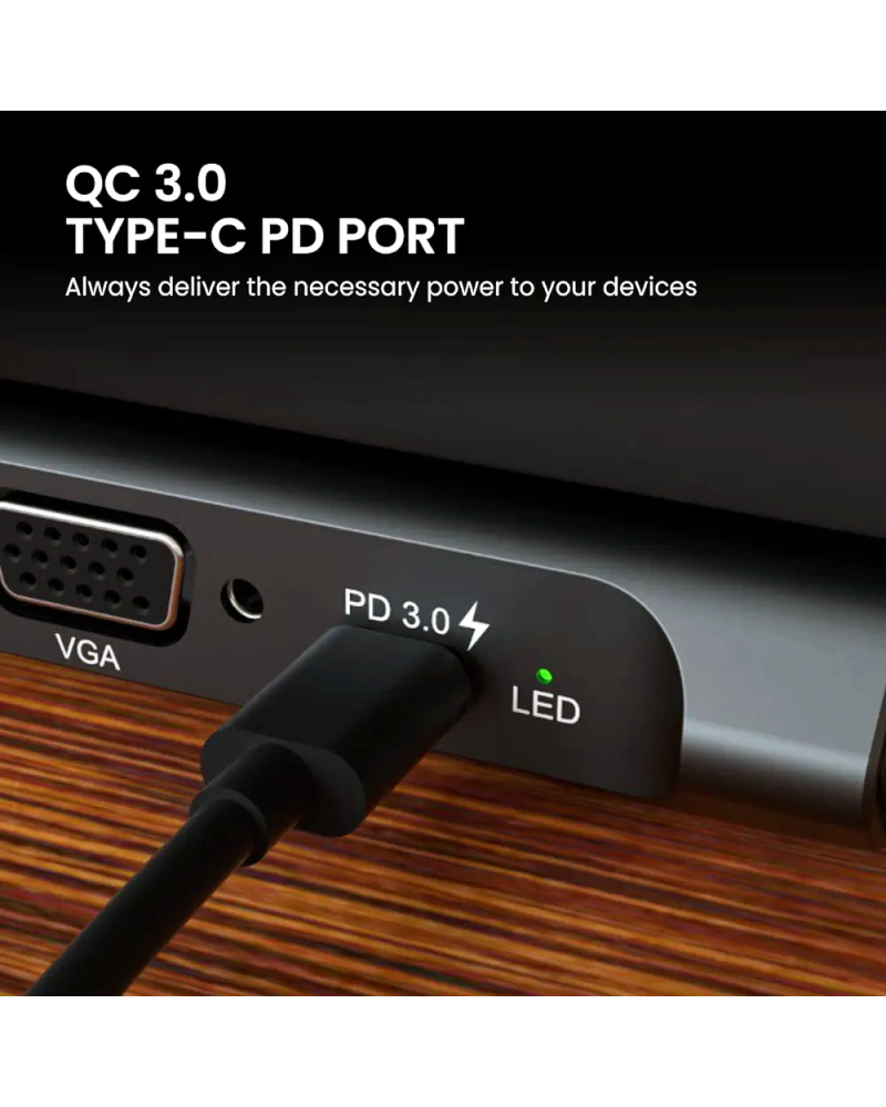 Go-Des USB-C Multi function Docking Station 14in1