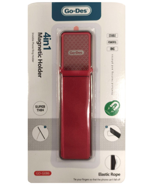 Magnetic Stand for Smartphones GO-DES GD-G086, Red