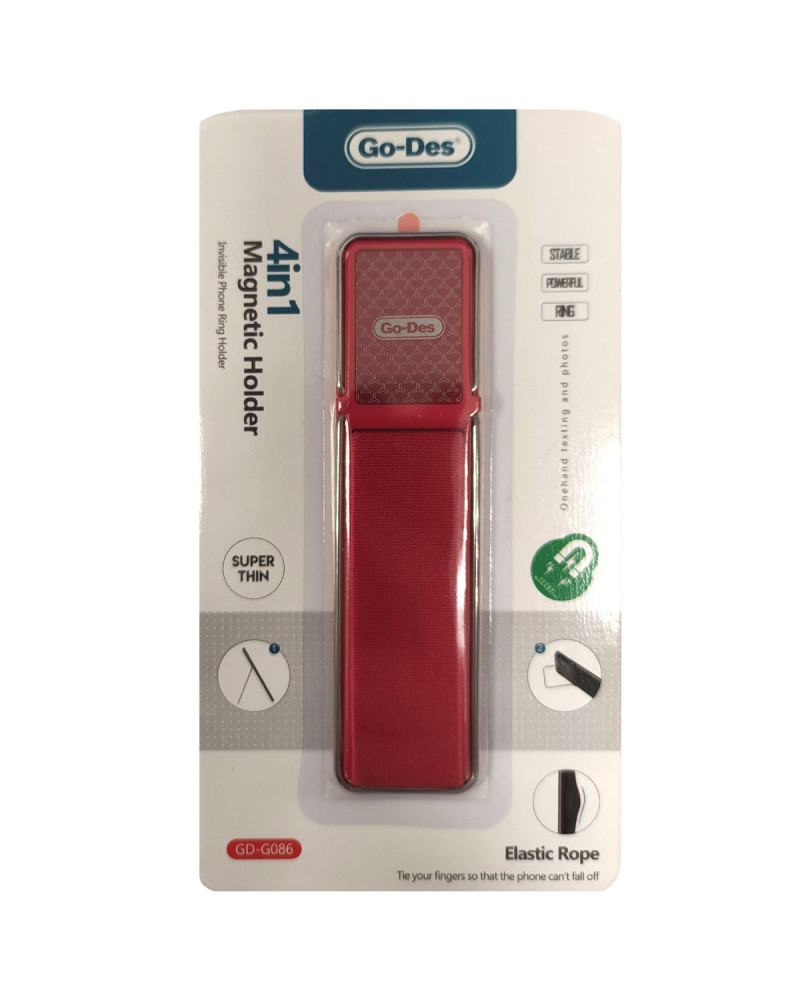 Magnetic Stand for Smartphones GO-DES GD-G086, Red